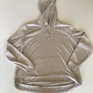 Weatherproof Vintage Sweater Women Large Khaki Light Weight Knit Hoodie Casual A